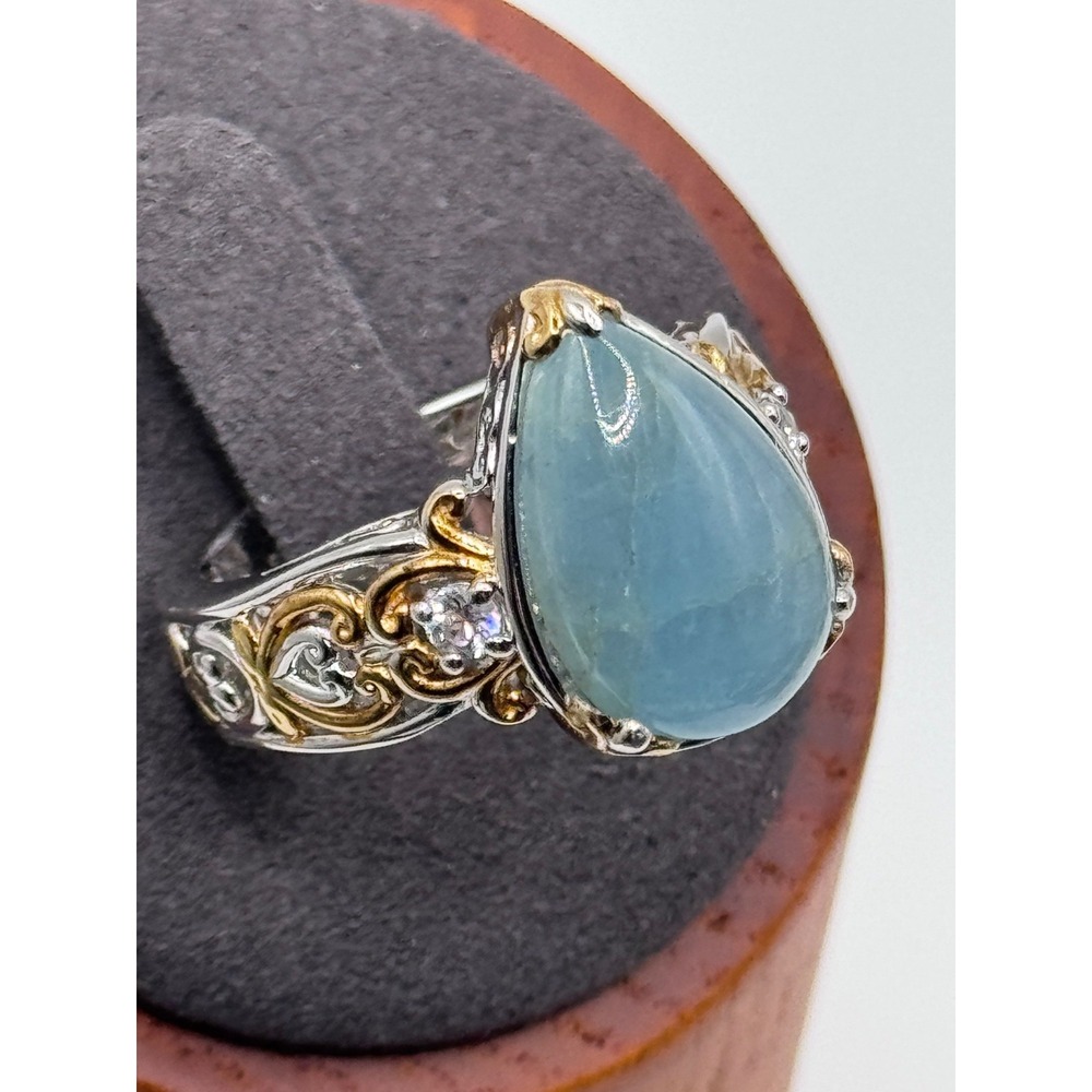 Sterling Silver Michael Valitutti Gems en Vogue Aquamarine Ring Size 7